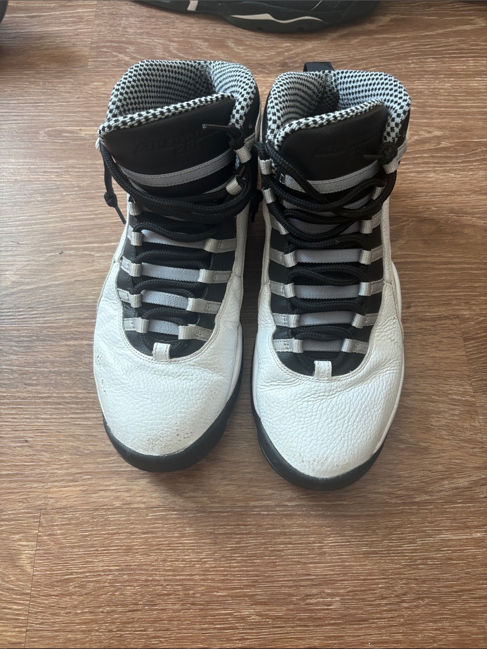 Jordan High-Top Boots in White and Black